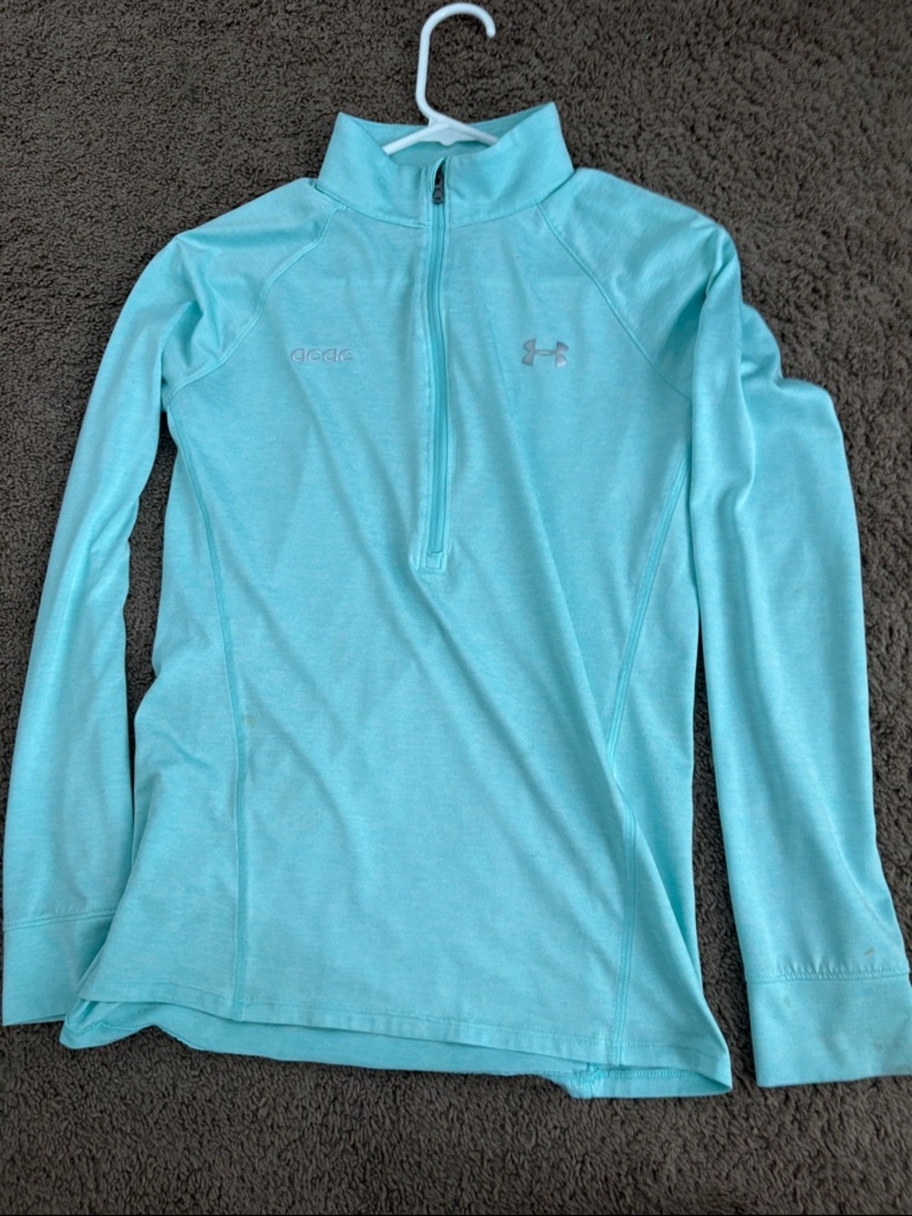 Under Armour Women's Aqua Quarter-Zip Performance Top